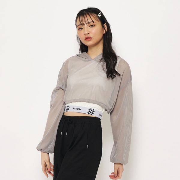 【2点SET】フード付メッシュプルオーバー＋インナー