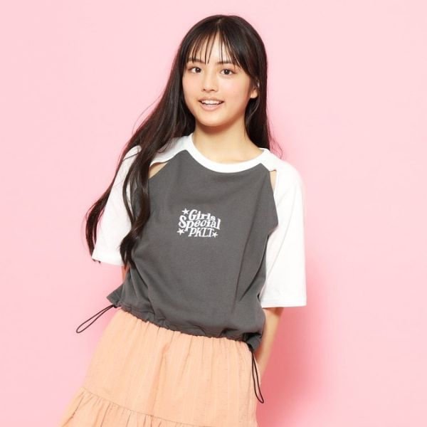 配色ラグランTシャツ