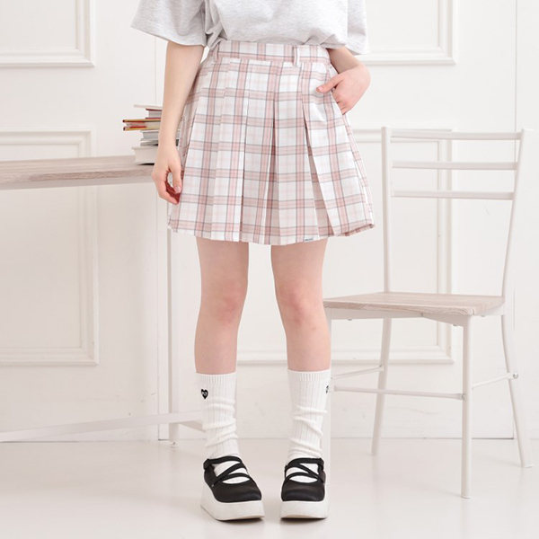 インパンプリーツチェックスカート
