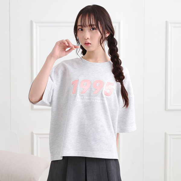 ミニ裏デザインアップリケTシャツ