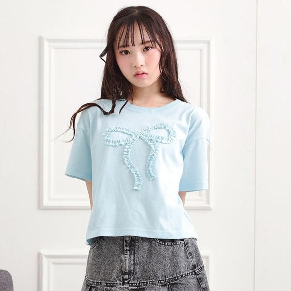【再値下げ】フリルリボンTシャツ