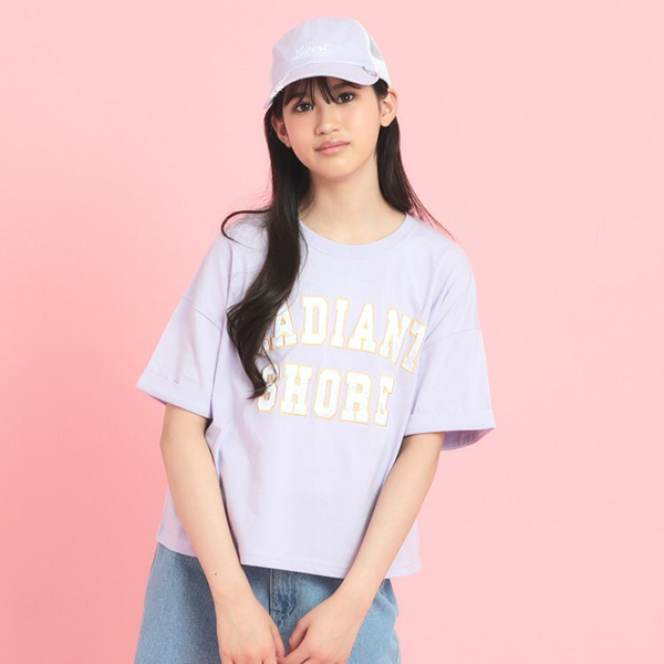 【再値下げ】サテンアップリケカレッジTシャツ