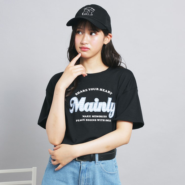 【再値下げ】接触冷感ギンガムアップリケTシャツ