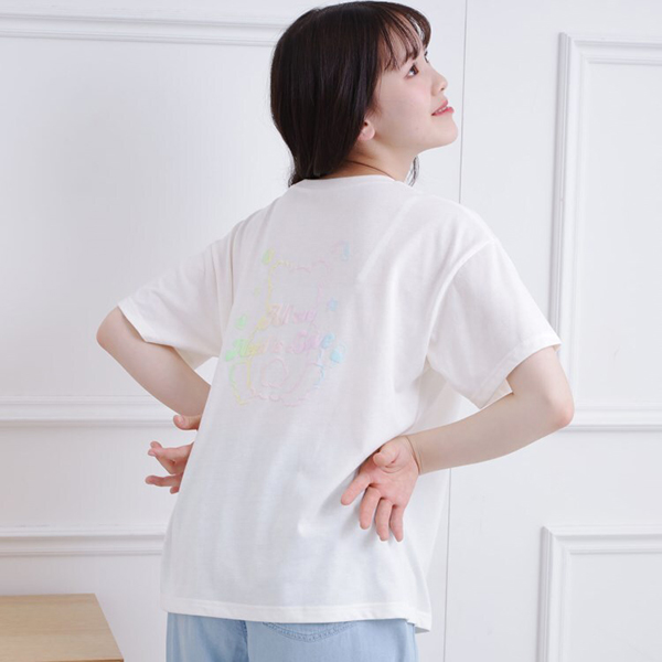 接触冷感グラデーションくまちゃん発砲ビッグTシャツ