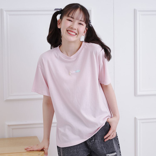 接触冷感グラデーションくまちゃん発砲ビッグTシャツ