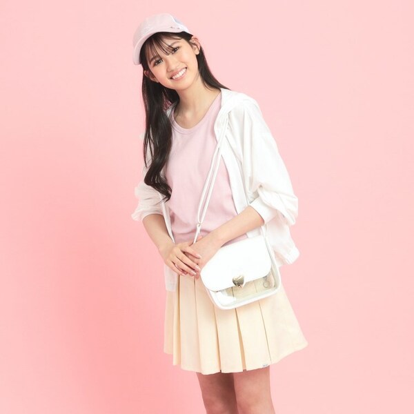 ハートバックルPVCショルダーバッグ