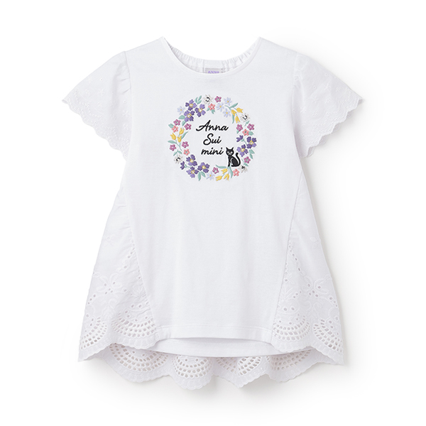 【人気商品再入荷】【直営店で取り扱い無し】花猫刺しゅう 半袖Tシャツ