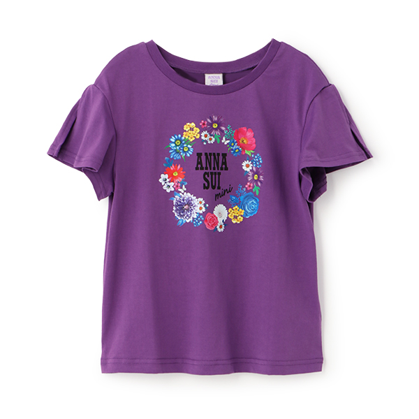 【人気商品再入荷】【直営店で取り扱い無し】花ロゴ肩スリットTシャツ