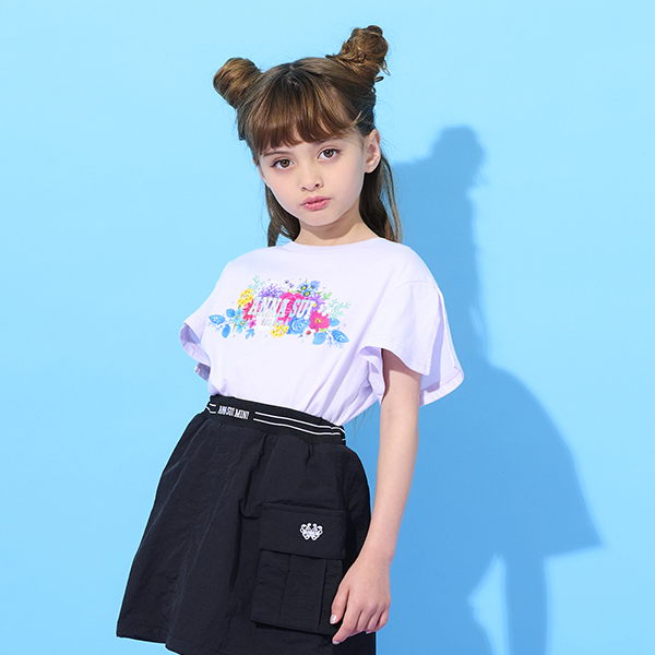 フラワー転写プリントTシャツ