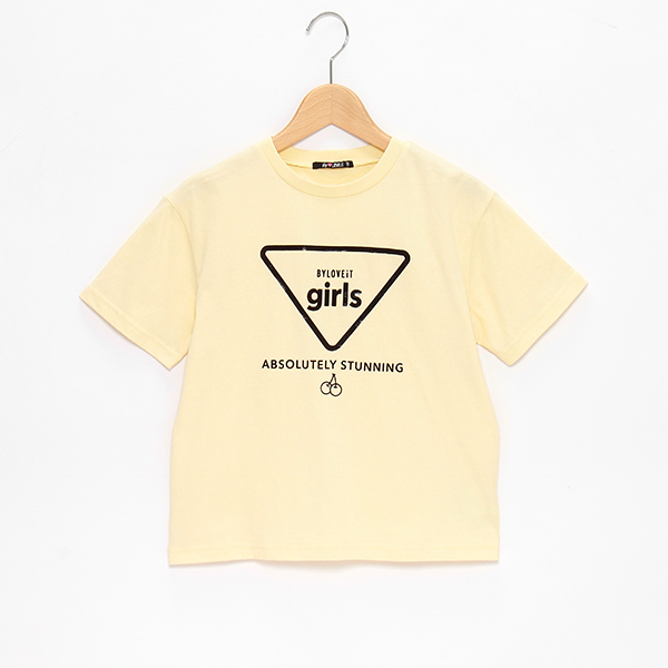 girlsマークバックフリルTシャツ
