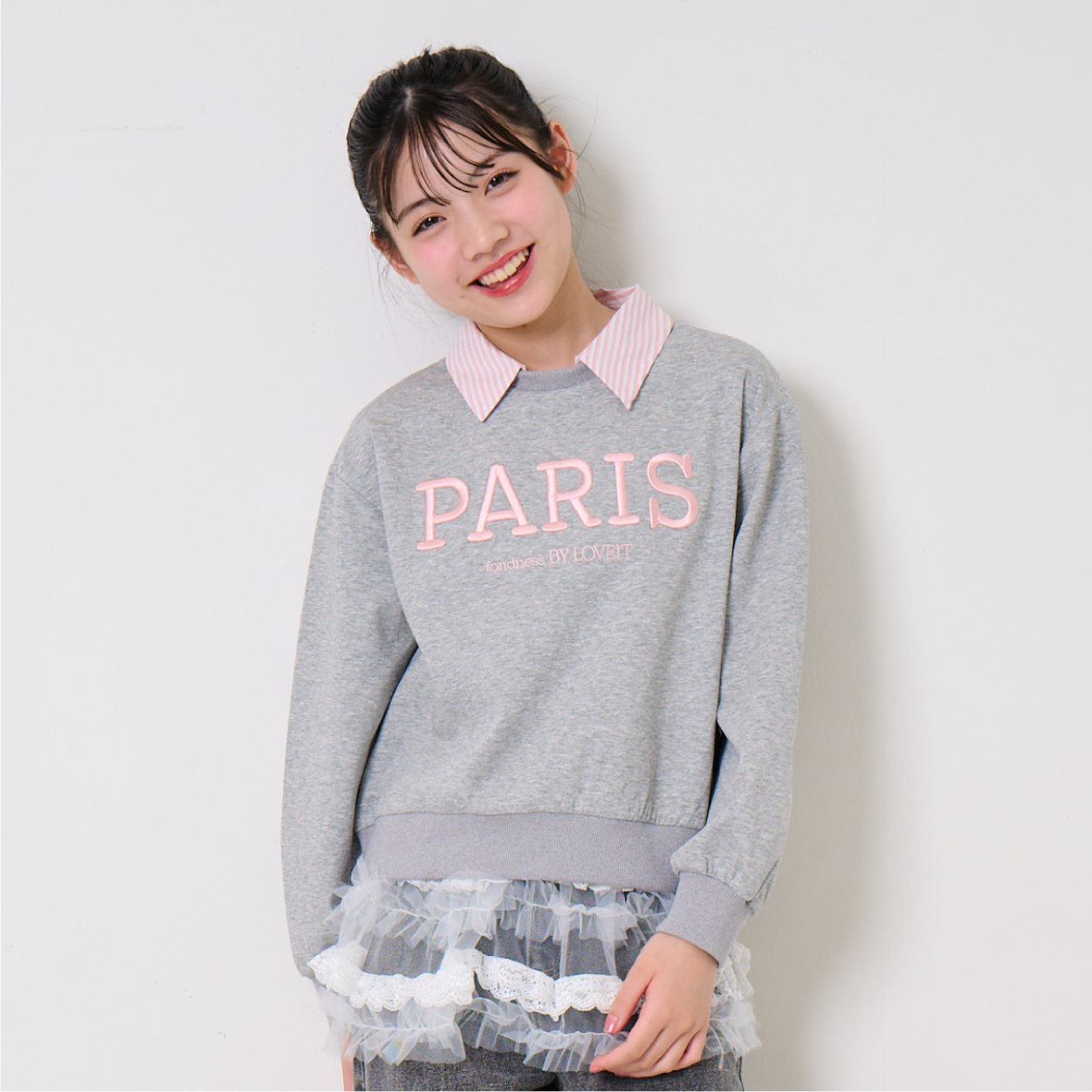 衿つきプルオーバー