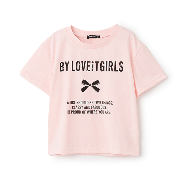 【接触冷感】ロゴリボンプリントTシャツ