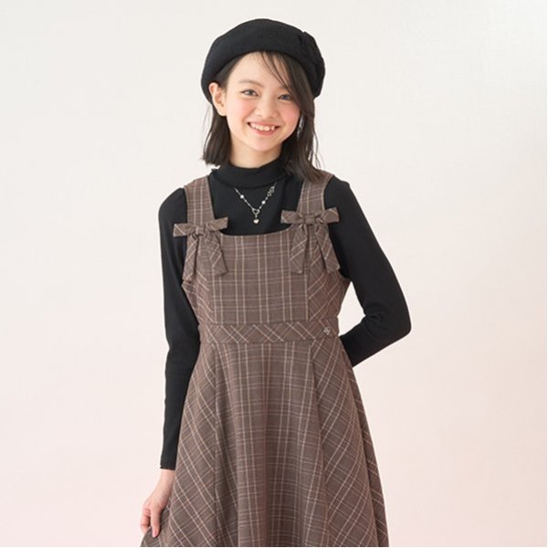 テレコネックレス長袖Tシャツ