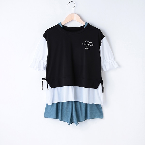 レイヤードチュニック風3点セット水着【SWIM】