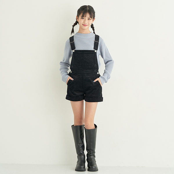コーデュロイショートサロペット