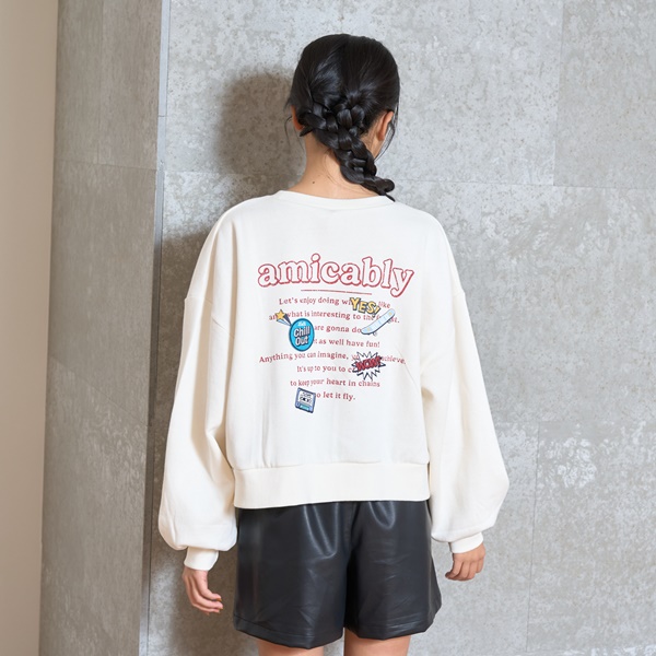 裏起毛バックワッペンプルオーバー