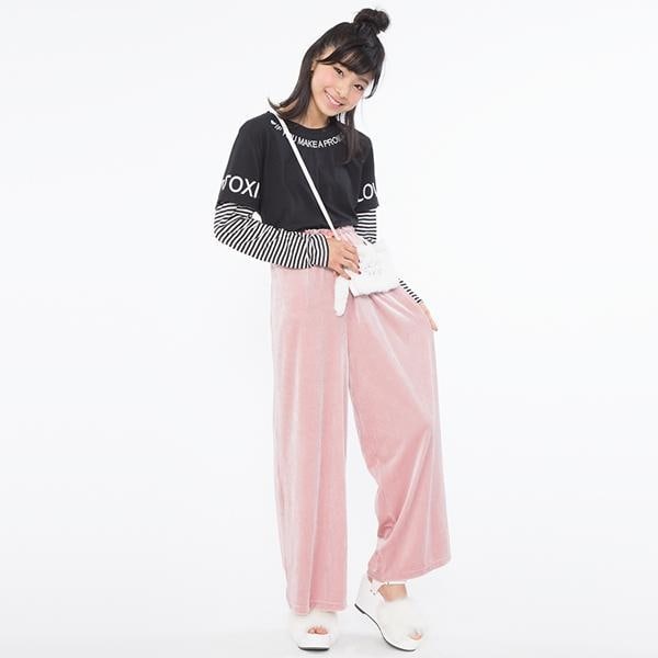 【ニコラ掲載】ベロアワイドパンツ