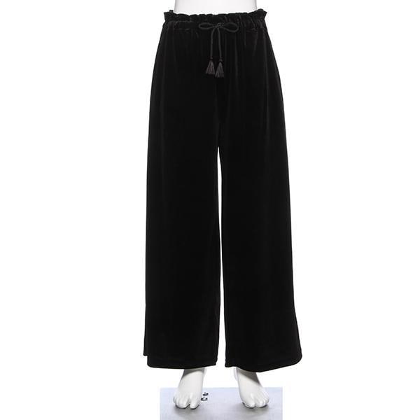 【ニコラ掲載】ベロアワイドパンツ