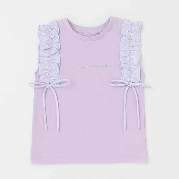 トドラー ギンガムラッフルスリーブTシャツ