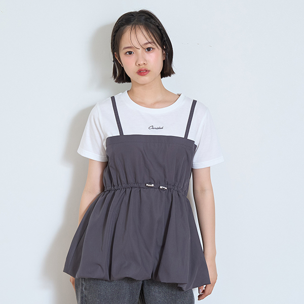 【7days】バルーンキャミドッキングTシャツ
