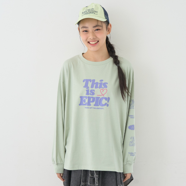 【7days】ロゴソデプリントルーズロンT