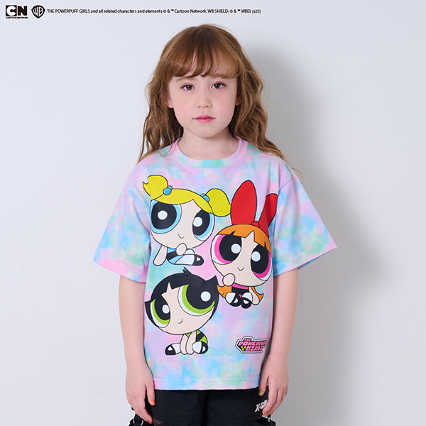 【パワーパフ ガールズ】タイダイ半袖Tシャツ