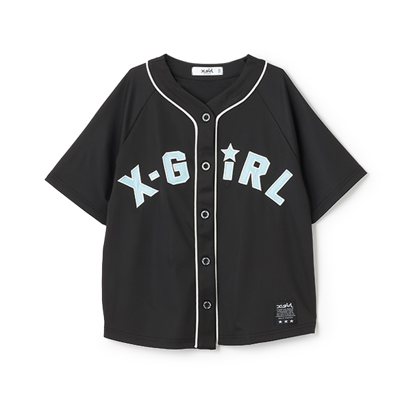ロゴアップリケベースボール半袖シャツ