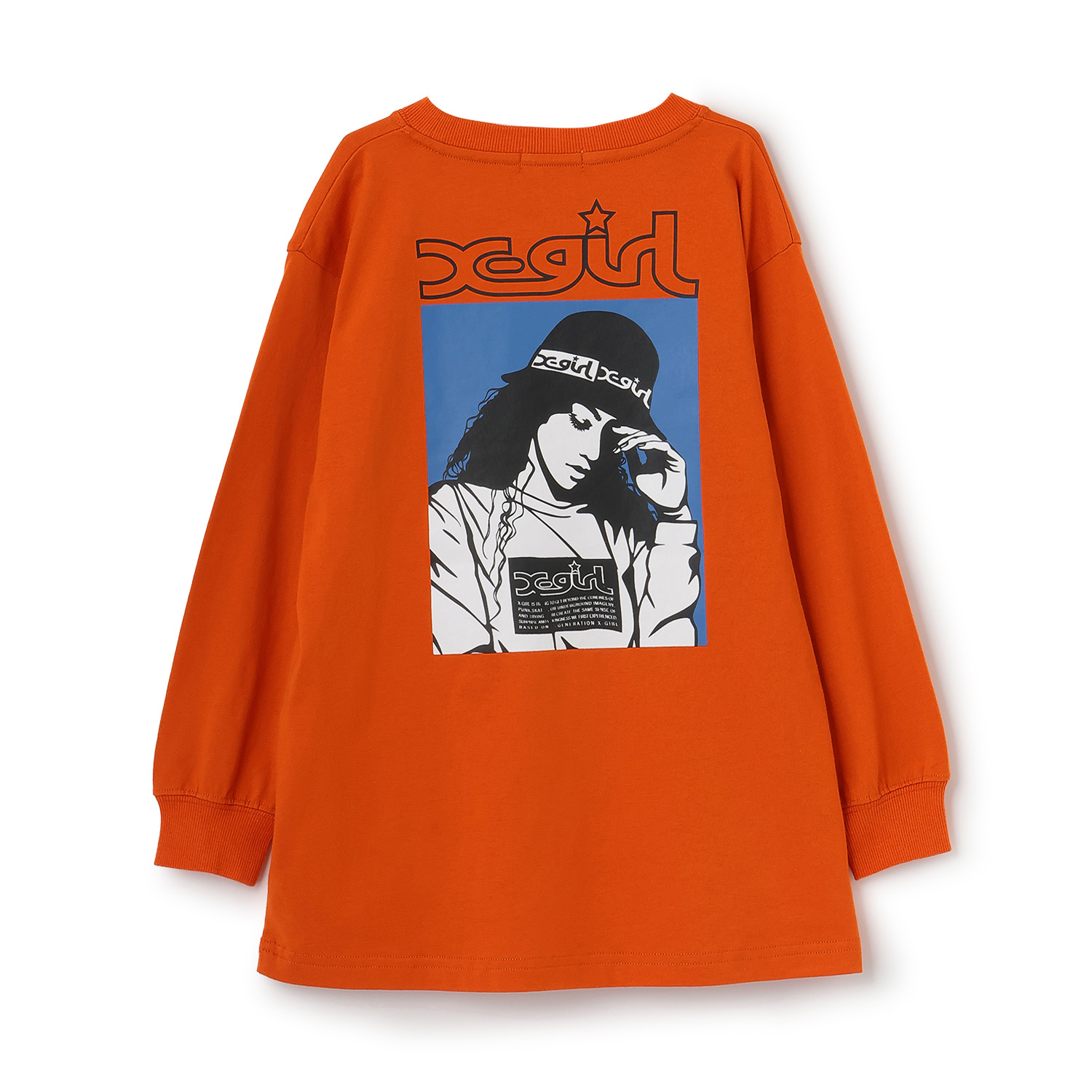 ガールバックプリント長袖Tシャツ