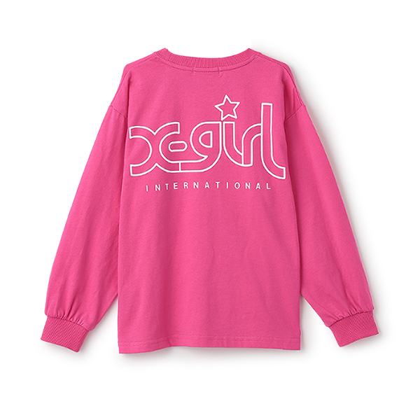 ミルズロゴバックプリント長袖Tシャツ
