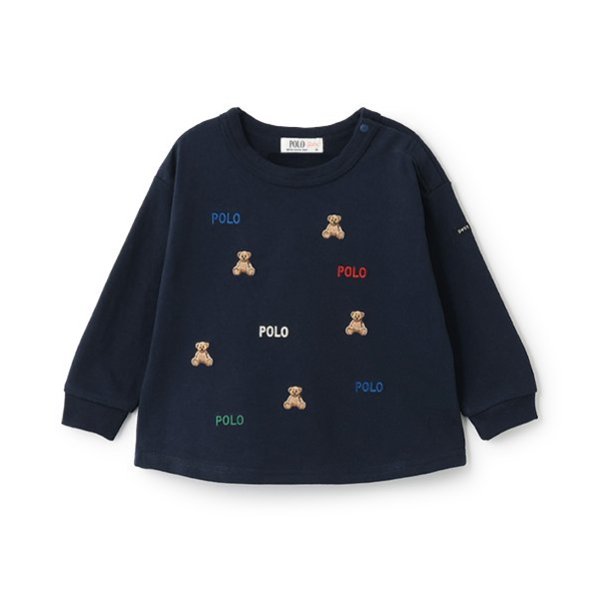 【POLO BCS】くま刺しゅう長袖Tシャツ