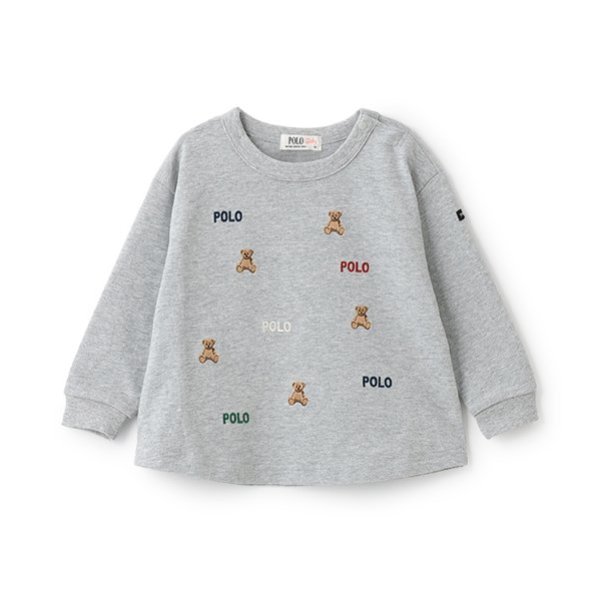 【POLO BCS】くま刺しゅう長袖Tシャツ