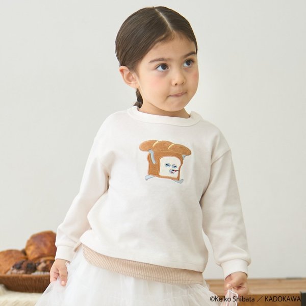 【パンどろぼう】アップリケ長袖Tシャツ