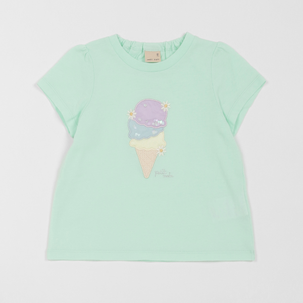 【防汚/リンク】キラキラモチーフTシャツ(キッズサイズ)