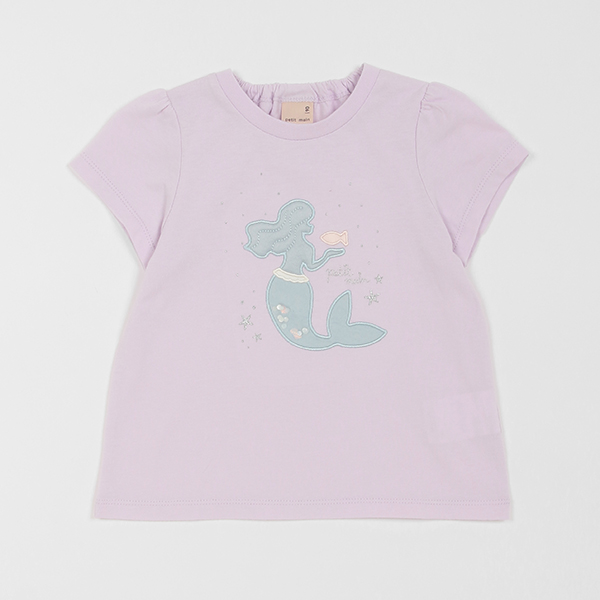 【防汚/リンク】キラキラモチーフTシャツ(キッズサイズ)