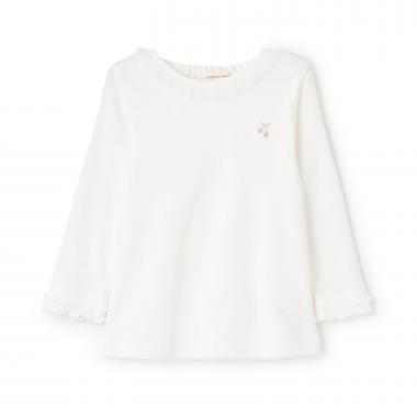 フリル衿メロー長袖Tシャツ