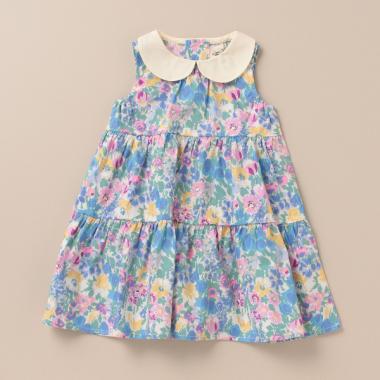 summer flowersティアードワンピース