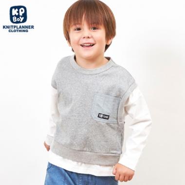 KPBOY ベスト重ね着風Tシャツ(110～160)