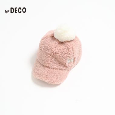KPDECO(ケーピーデコ)ボア梵天付きキャップ(M～L)