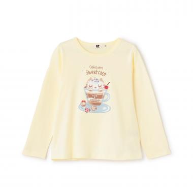 ラテcocoプリント長袖Tシャツ