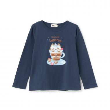 ラテcocoプリント長袖Tシャツ