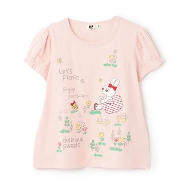 ピクニックmimiアップリケ　半袖Tシャツ