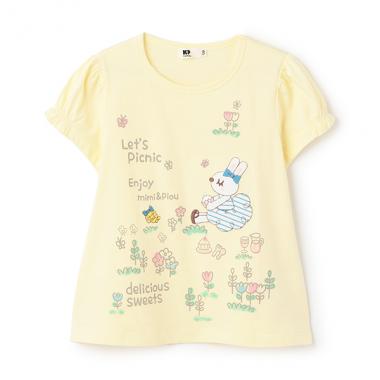ピクニックmimiアップリケ　半袖Tシャツ
