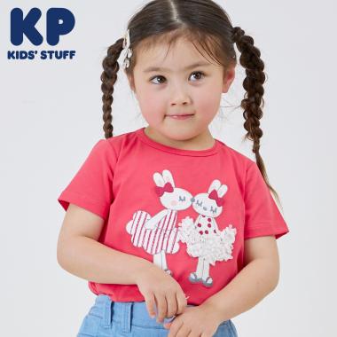 mimiフリフリスカートアップリケTシャツ