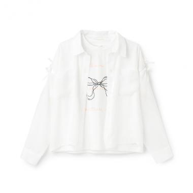 シアーストライプシャツ＆半袖Ｔシャツセット