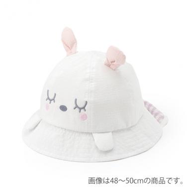 日よけ付きうさ耳帽子（46-48cm）