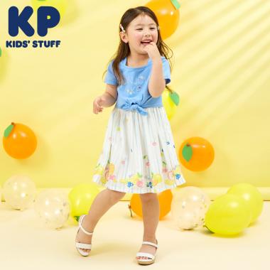 シフォン フルーツ柄プリント ワンピース
