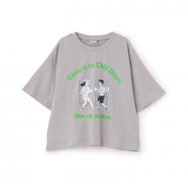 【綿100%】ピクニックモチーフ半袖T