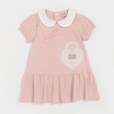ポシェットアップリケワンピース