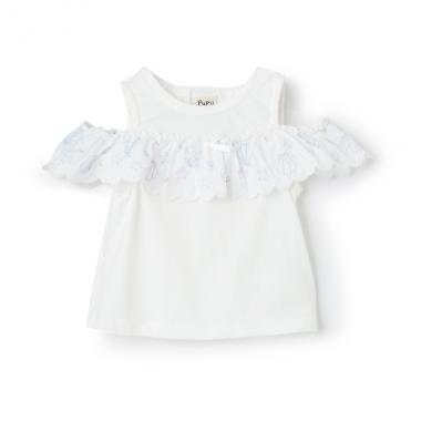 フリルオフショル半袖Tシャツ