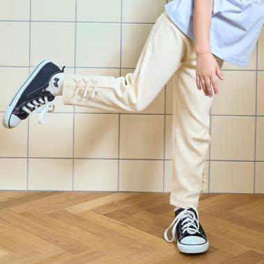 【大人気カラー再入荷】【ともパン】リボンリボンストレートパンツ